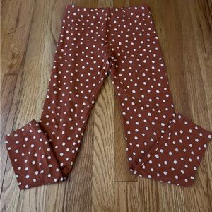 4/$12 Cat & Jack Brown and White Polka Dot Leggings